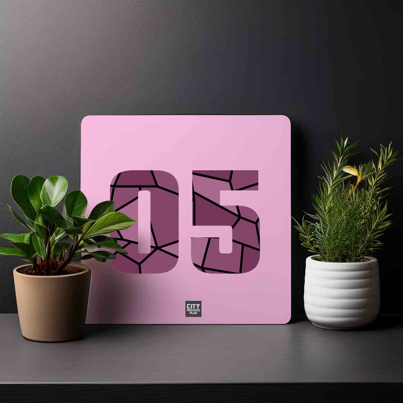 05 Number Mousepad (Light Pink)