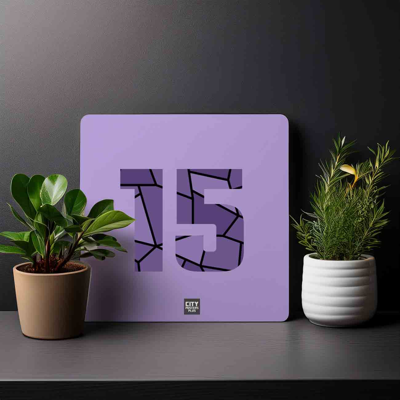 15 Number Mousepad (Iris Lavender)