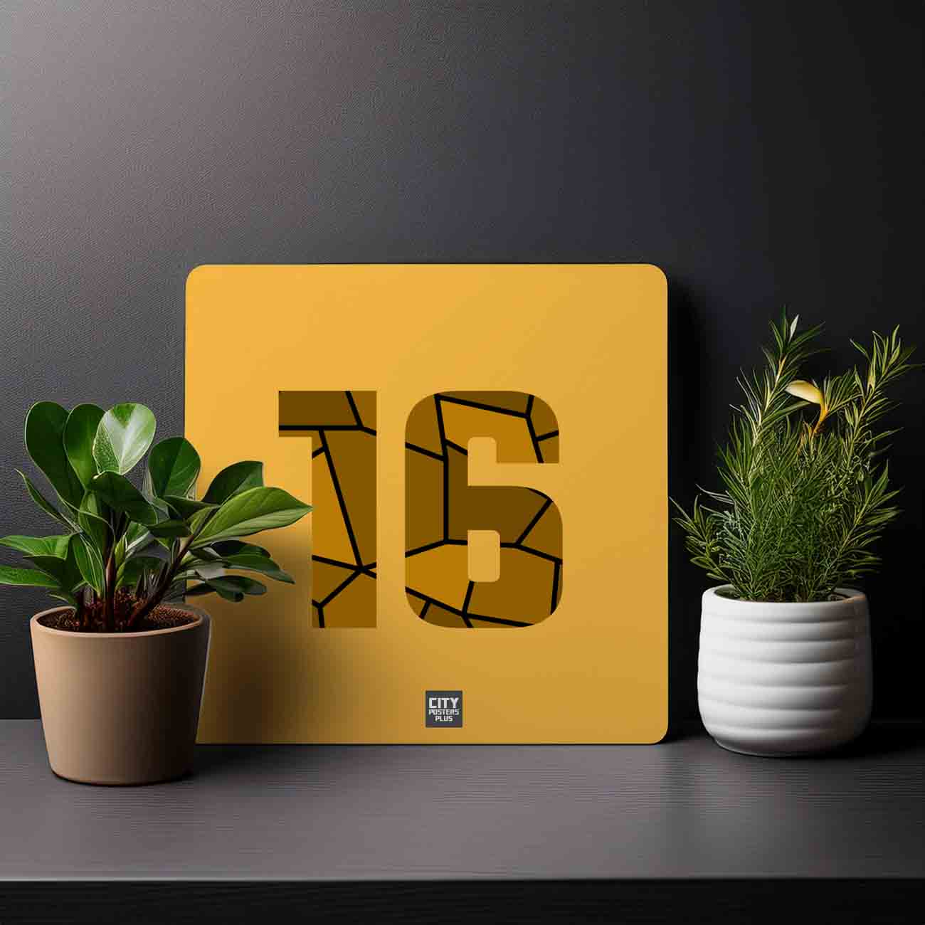 16 Number Mousepad (Golden Yellow)