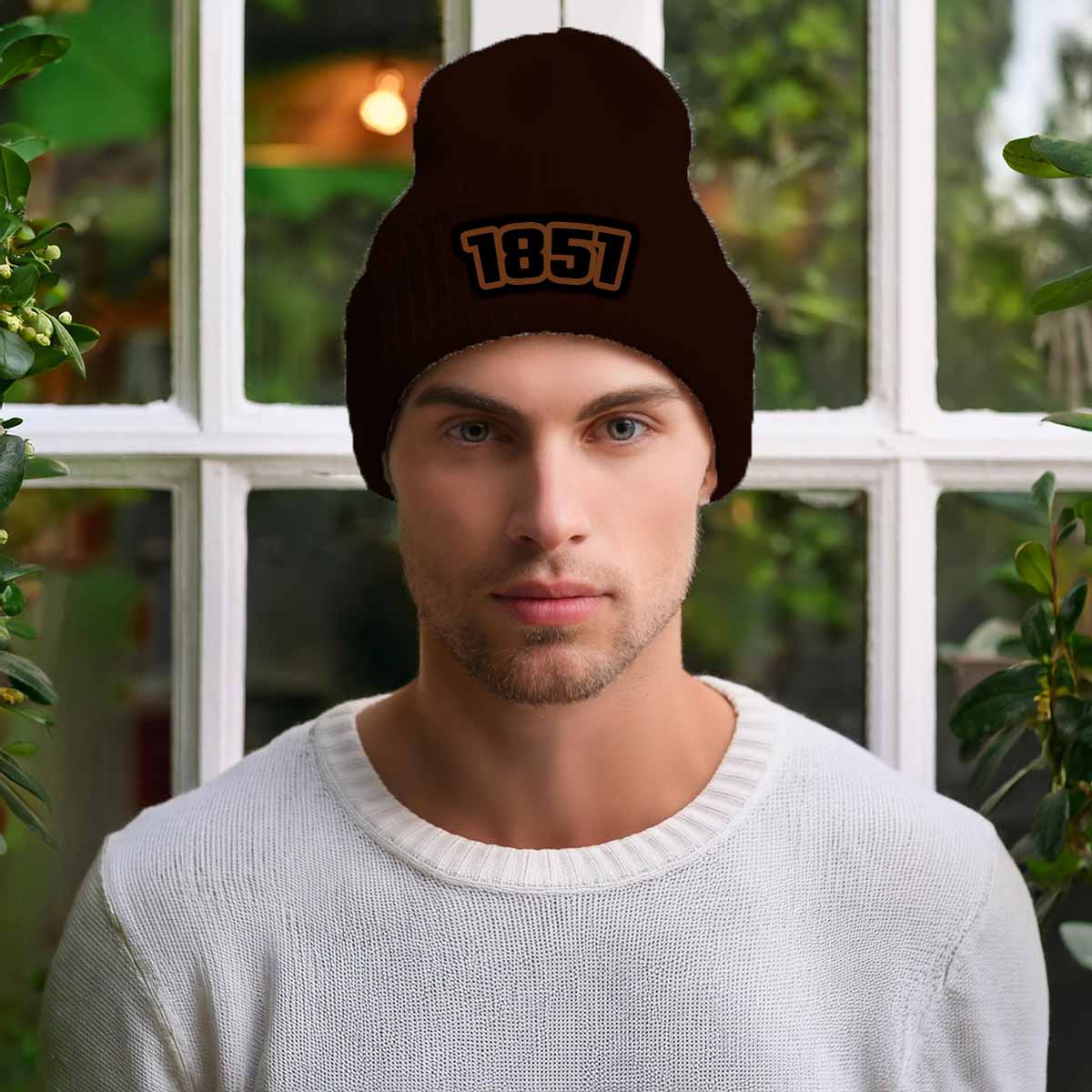 Beanies Plus 1851 Year Cuffed Beanie (Brown)