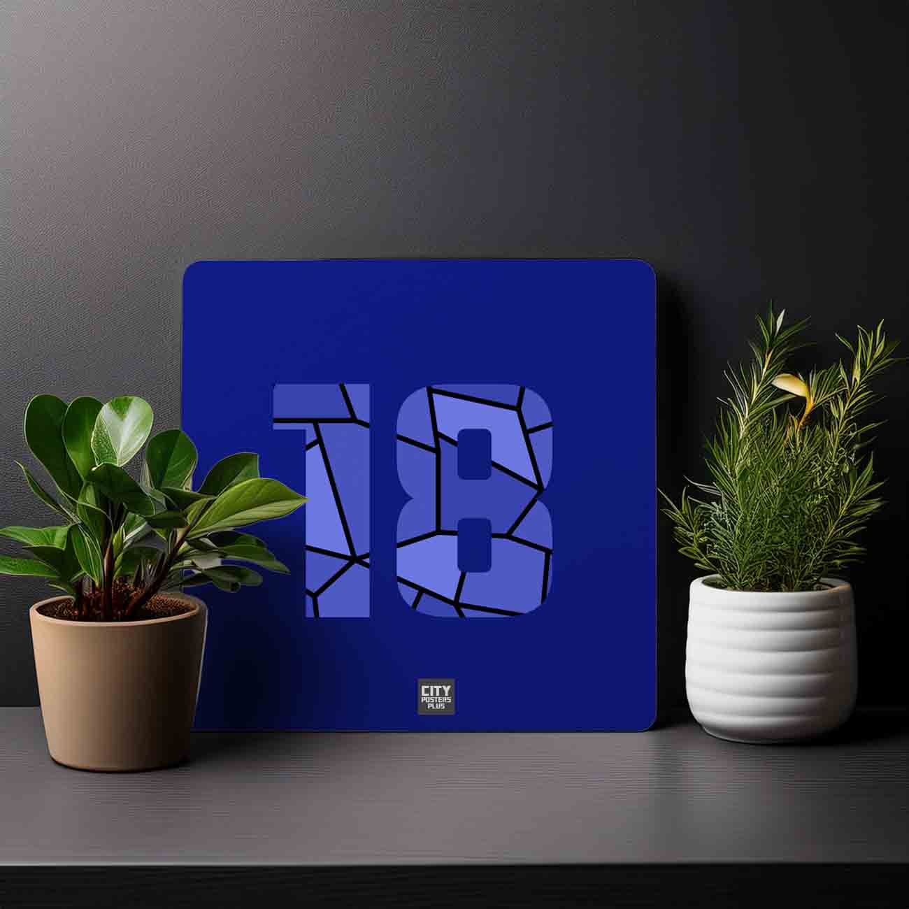 18 Number Mousepad (Royal Blue)