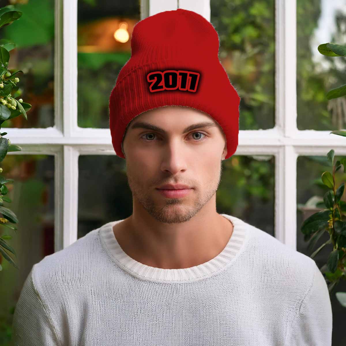 Beanies Plus 2011 Year Cuffed Beanie (Red)