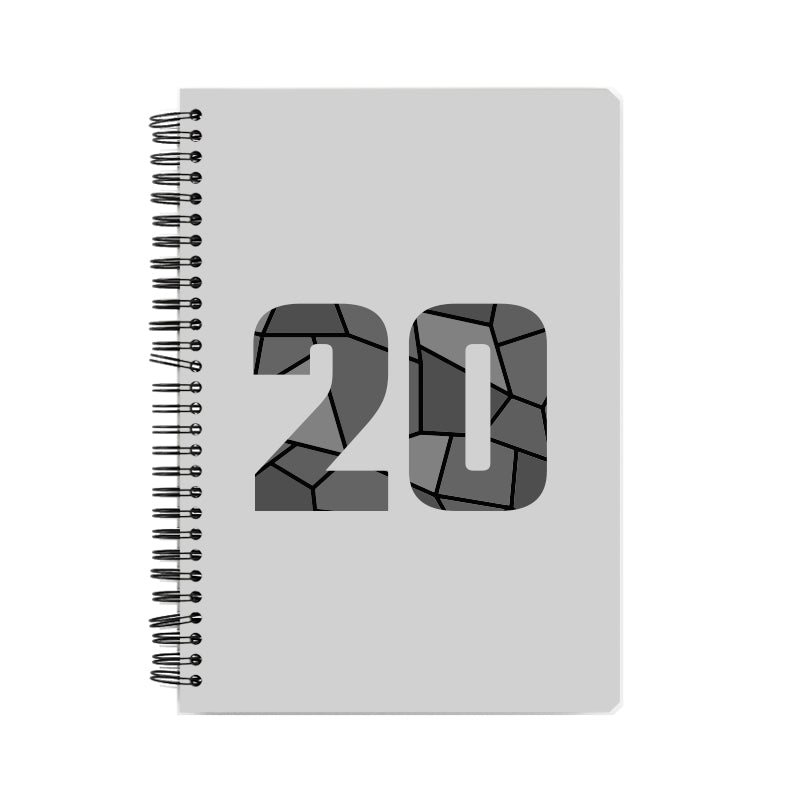 20 Number Notebook (Melange Grey)