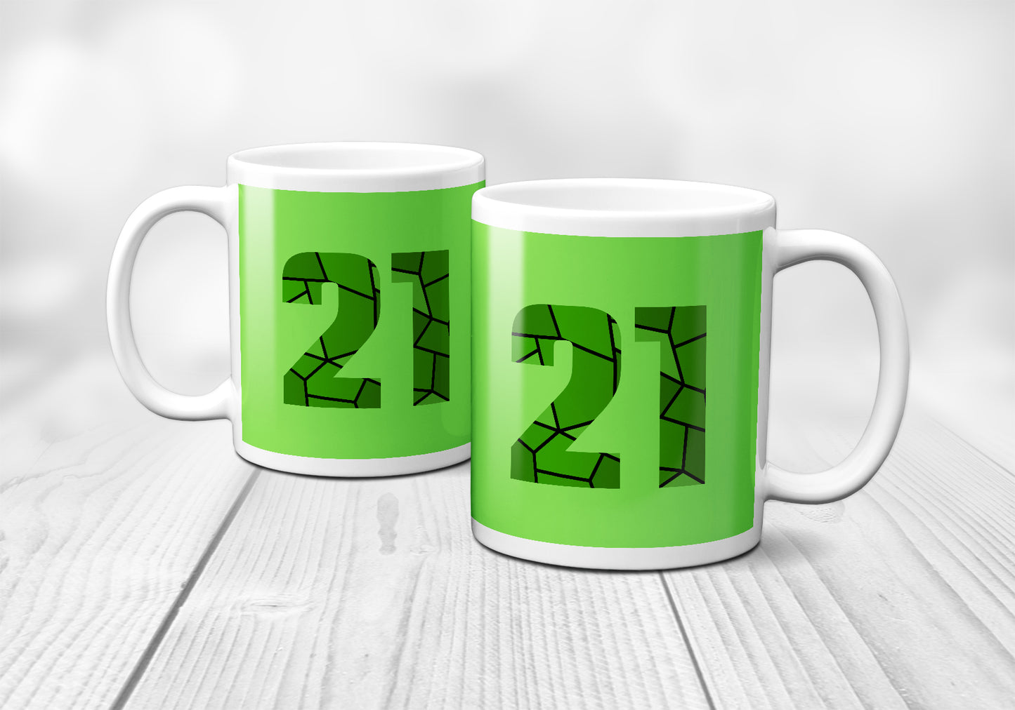 21 Number Mug (Liril Green)