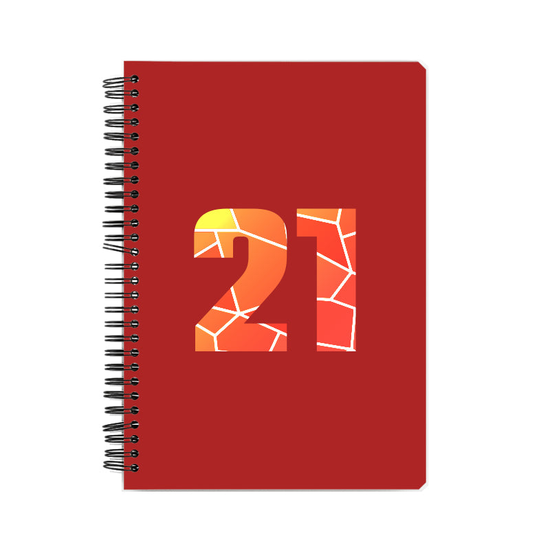 21 Number Notebook (Red)