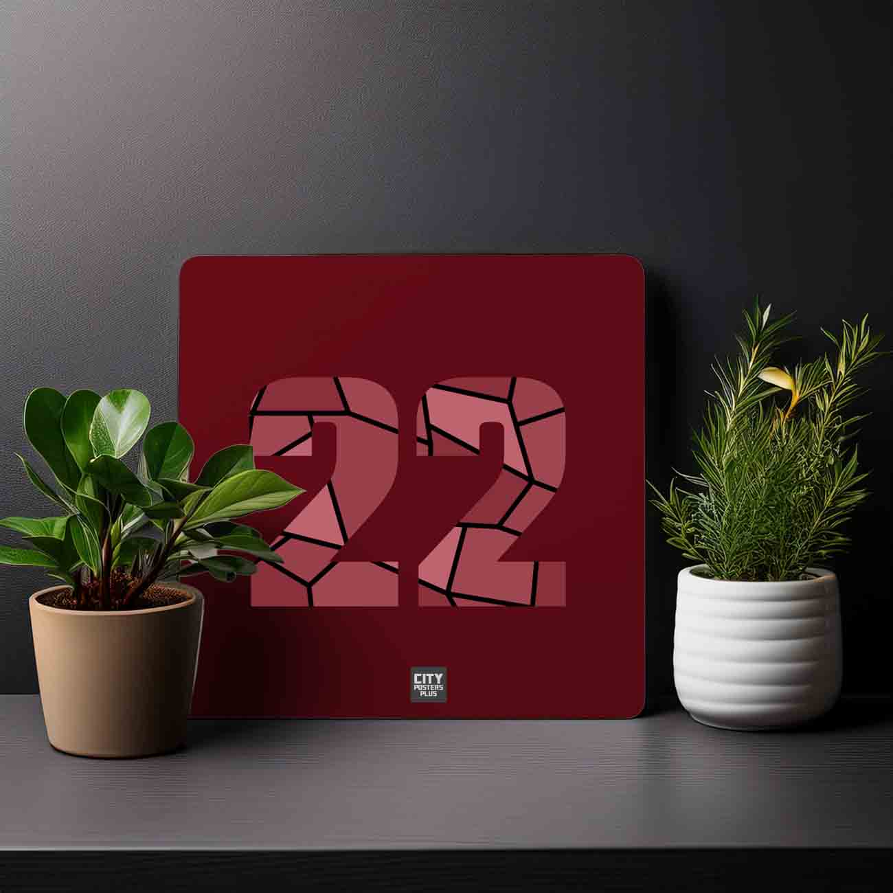 22 Number Mousepad (Maroon)