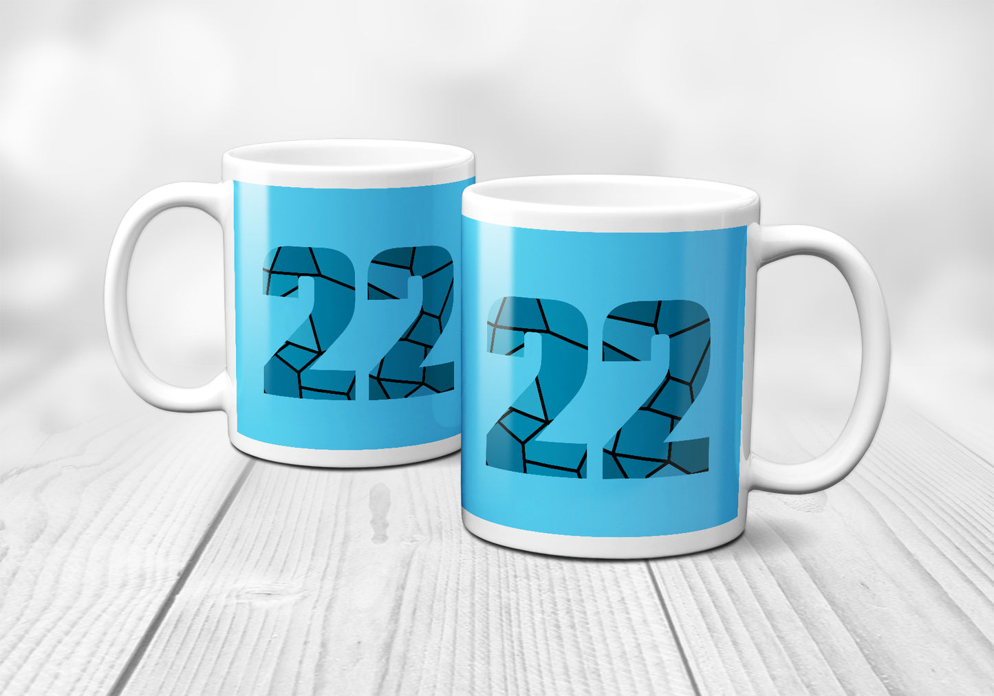 22 Number Mug (Sky Blue)