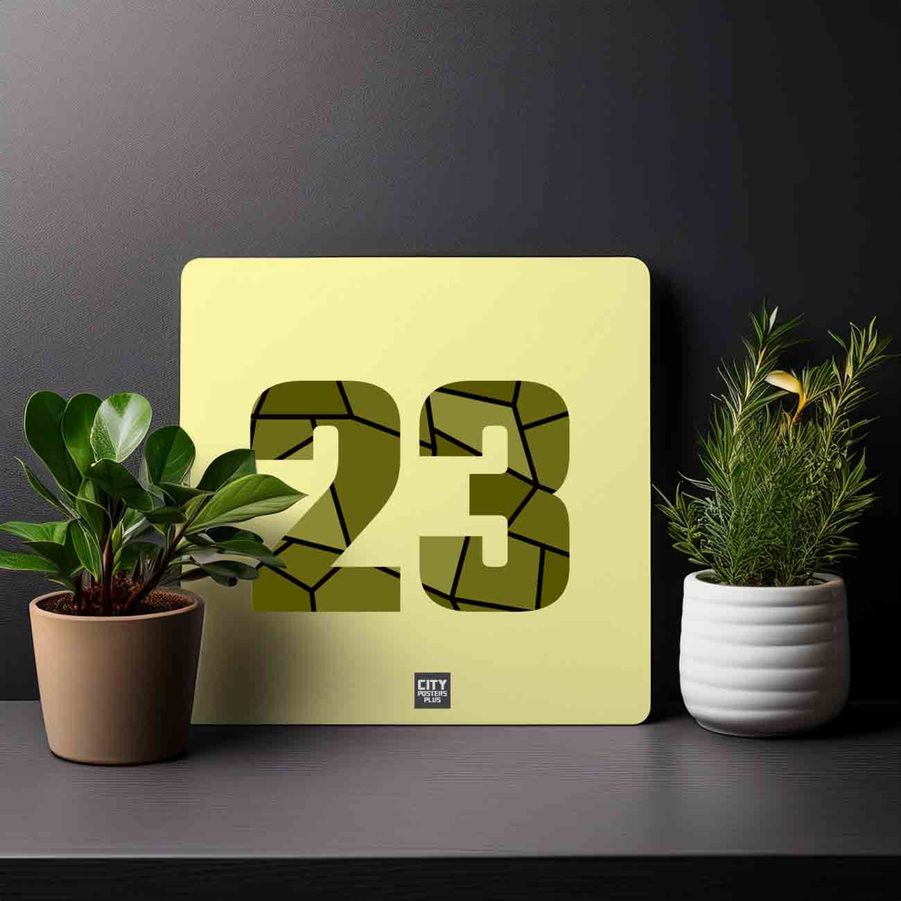 23 Number Mousepad (Butter Yellow)