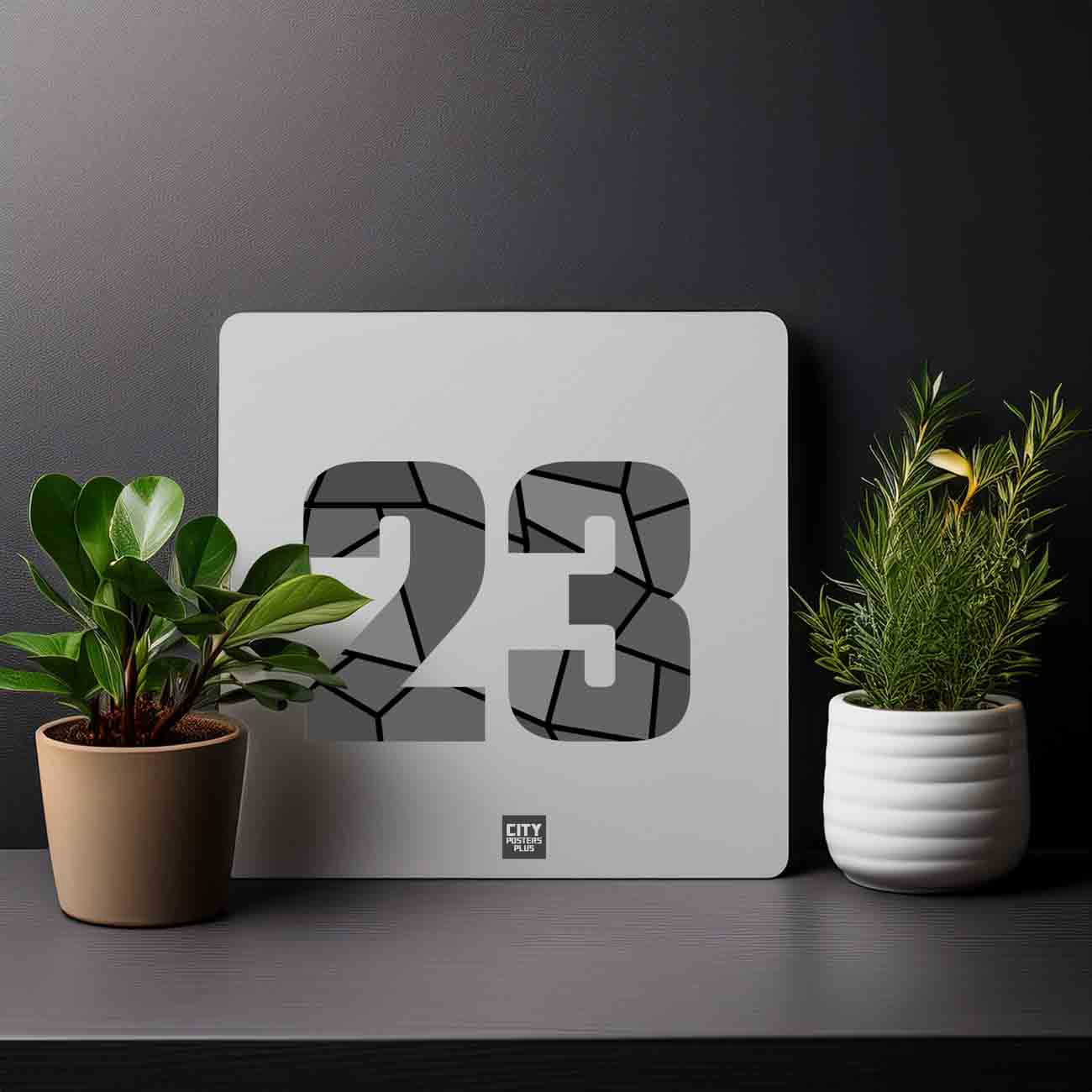 23 Number Mousepad (Melange Grey)