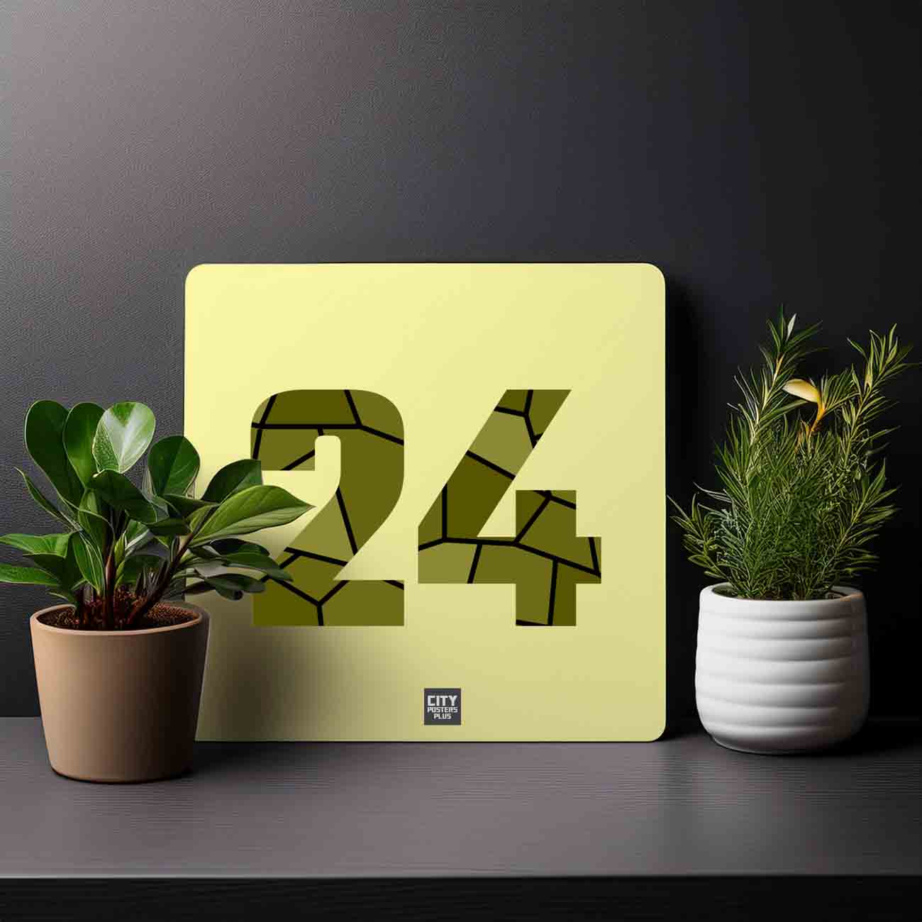 24 Number Mousepad (Butter Yellow)