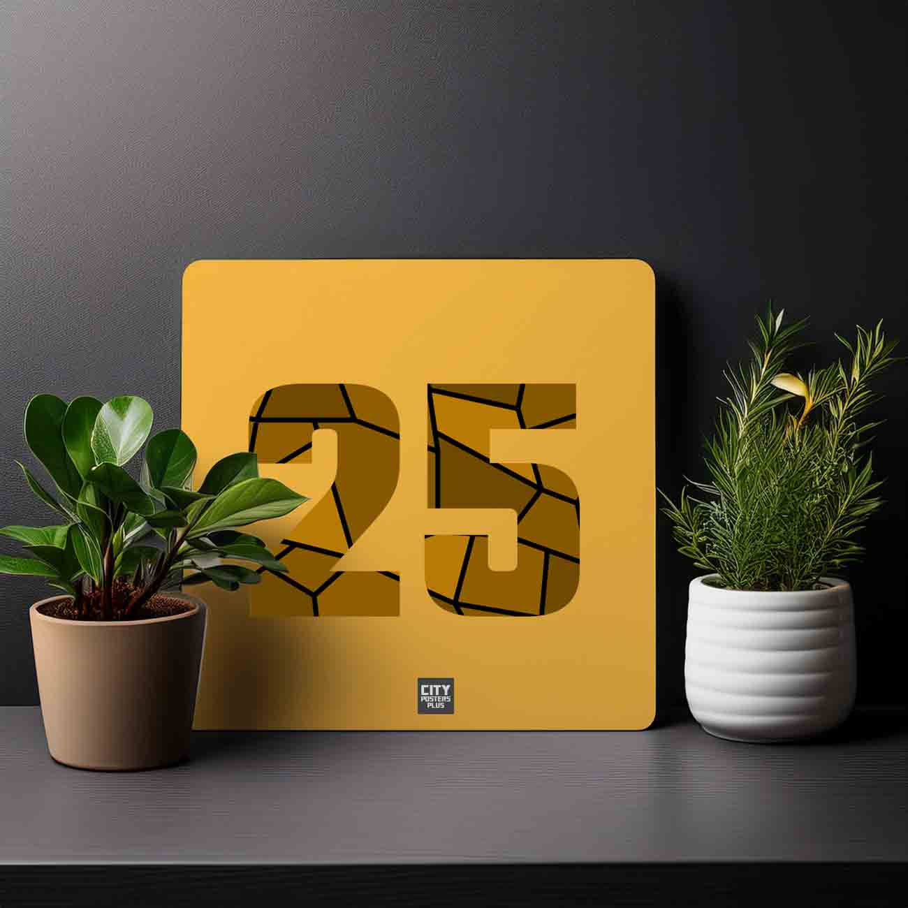 25 Number Mousepad (Golden Yellow)