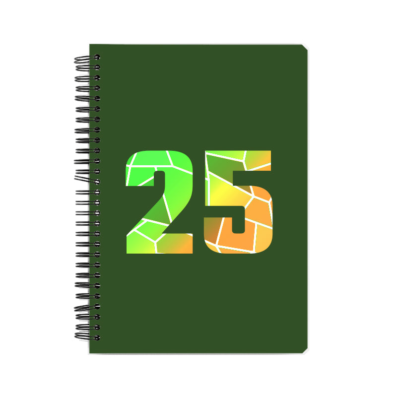 25 Number Notebook (Olive Green)