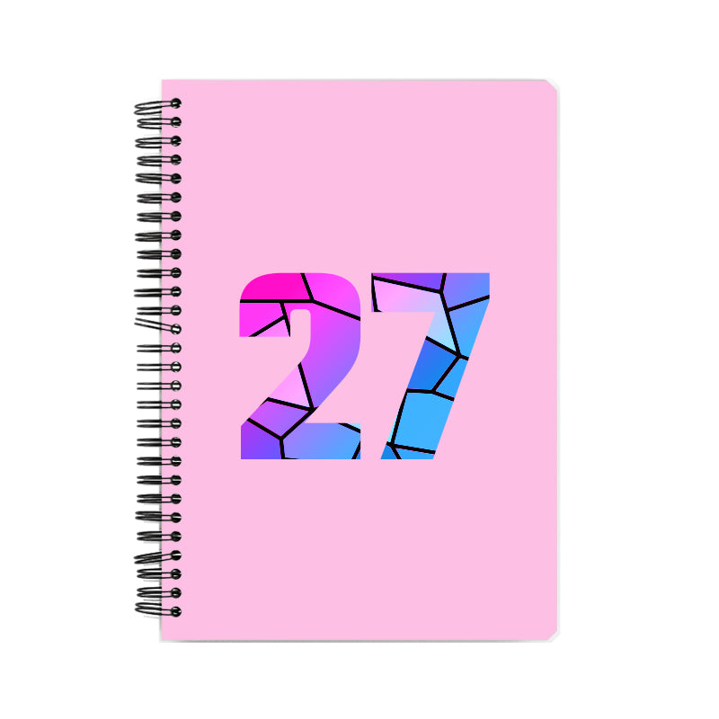 27 Number Notebook (Light Pink)
