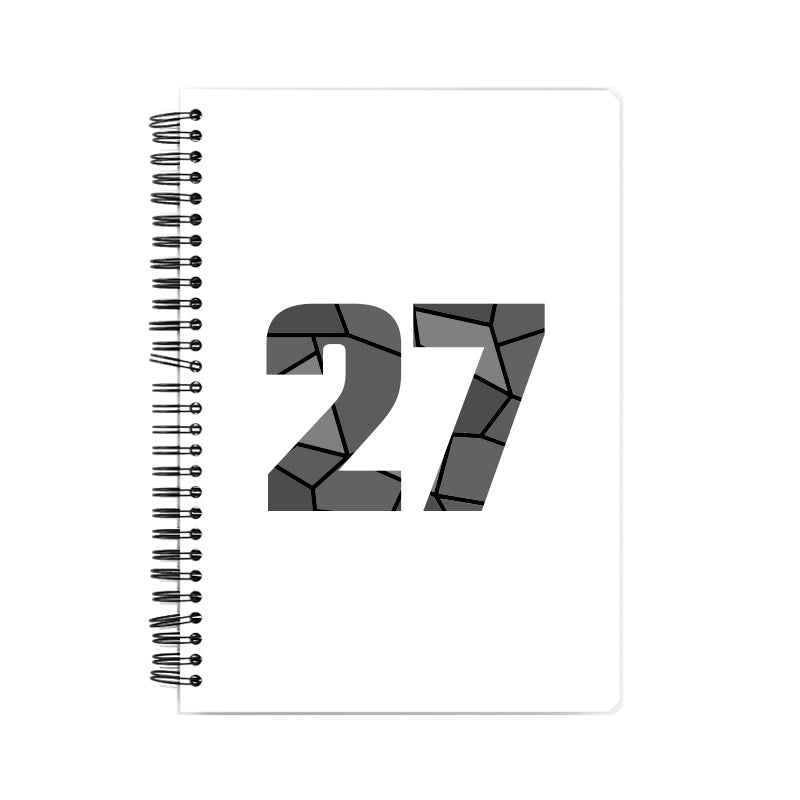 27 Number Notebook (White)