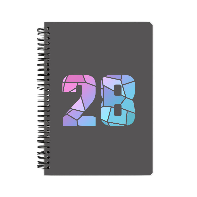 28 Number Notebook (Charcoal Grey)