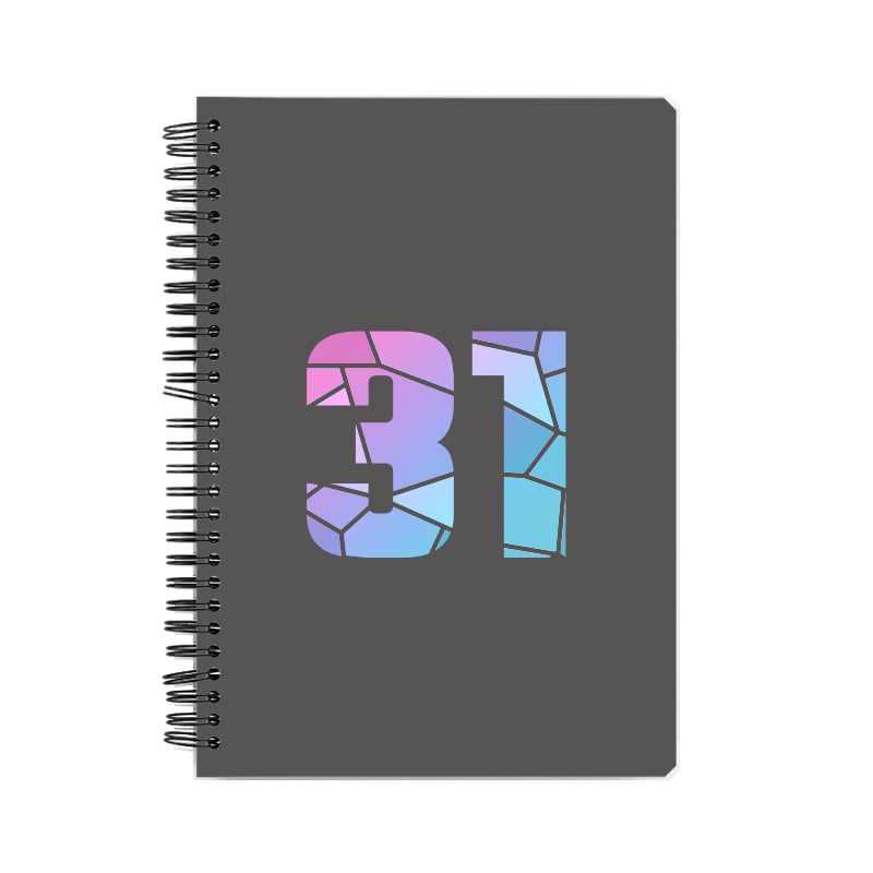 31 Number Notebook (Charcoal Grey)