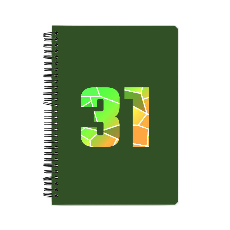 31 Number Notebook (Olive Green)