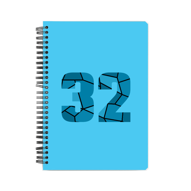 32 Number Notebook (Sky Blue)