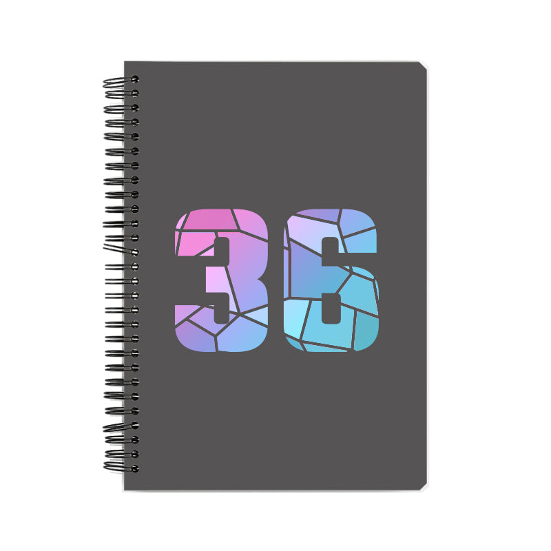 36 Number Notebook (Charcoal Grey)