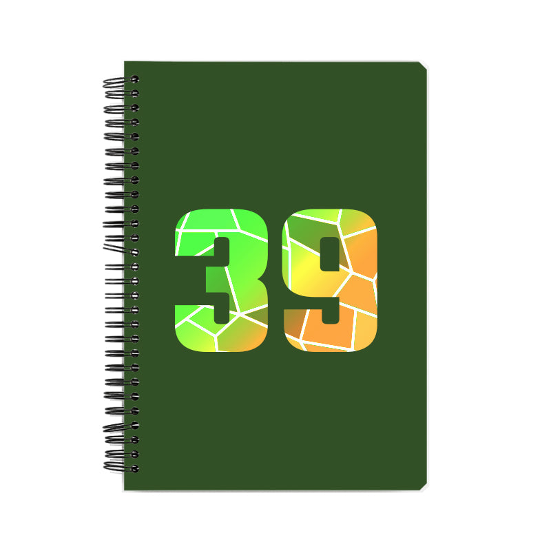 39 Number Notebook (Olive Green)