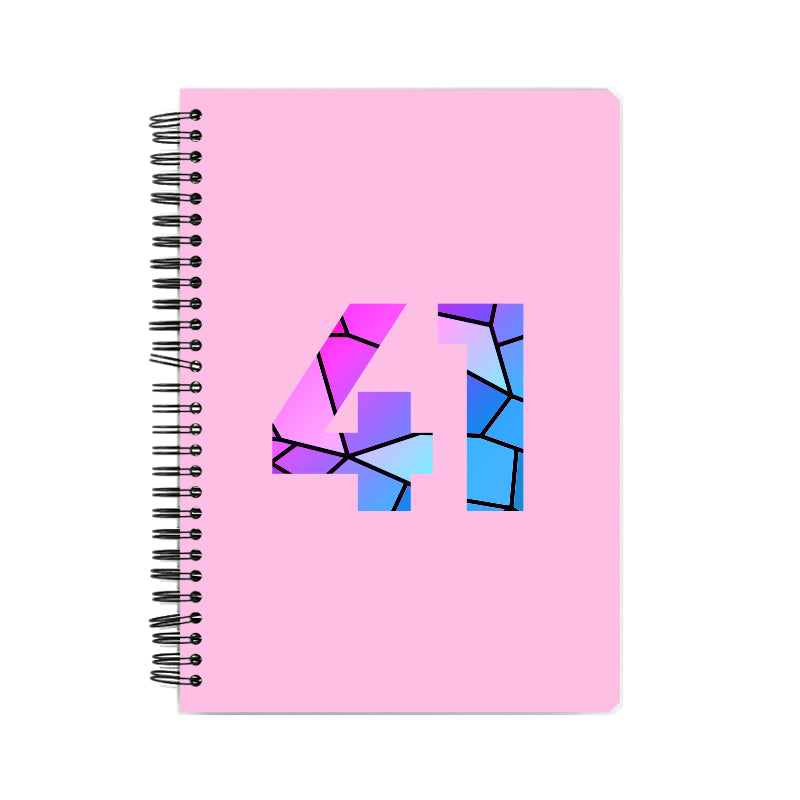 41 Number Notebook (Light Pink)