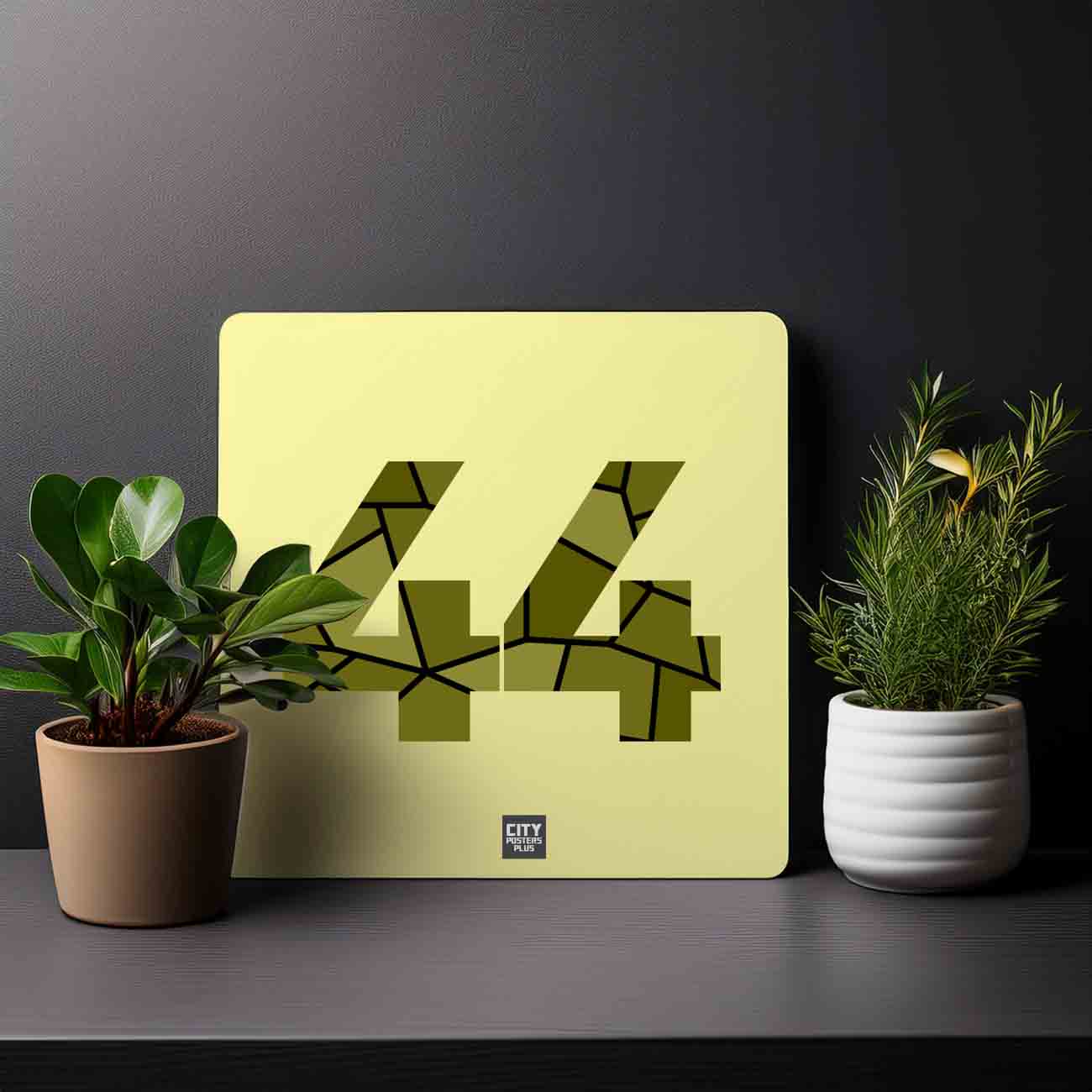 44 Number Mousepad (Butter Yellow)