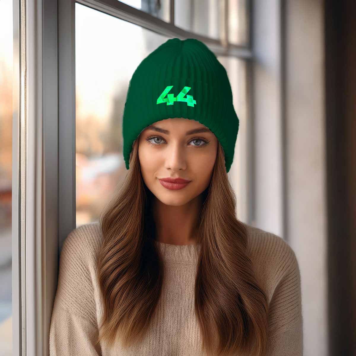 Beanies Plus 44 Number Cuffed Beanie (Spruce)