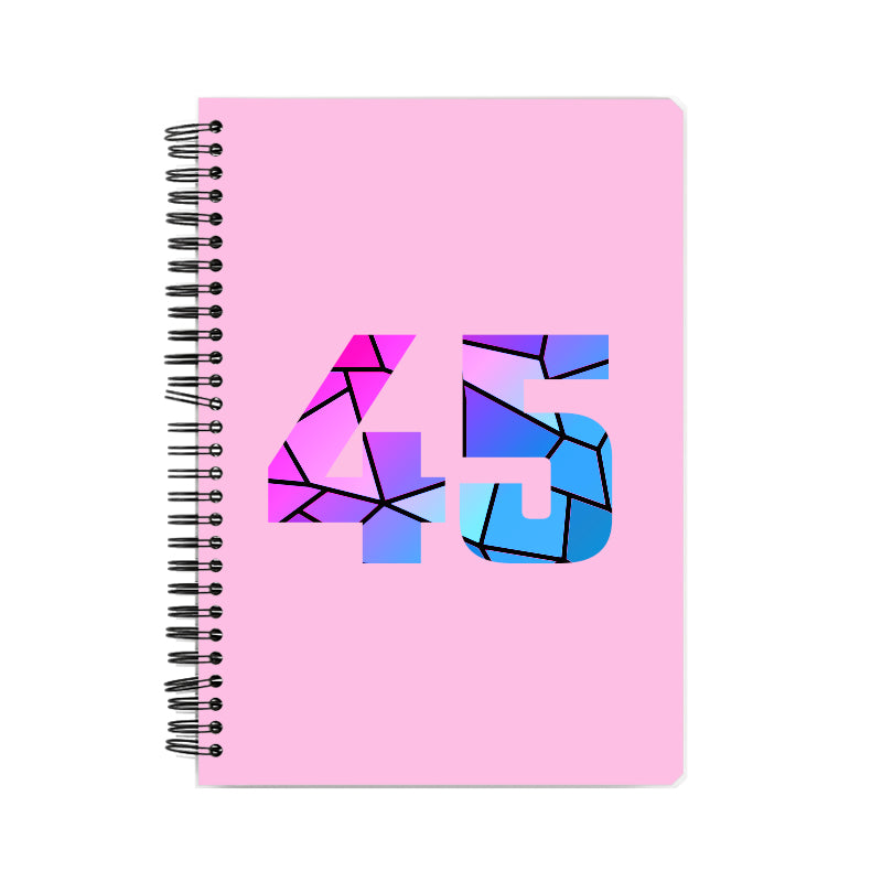 45 Number Notebook (Light Pink)