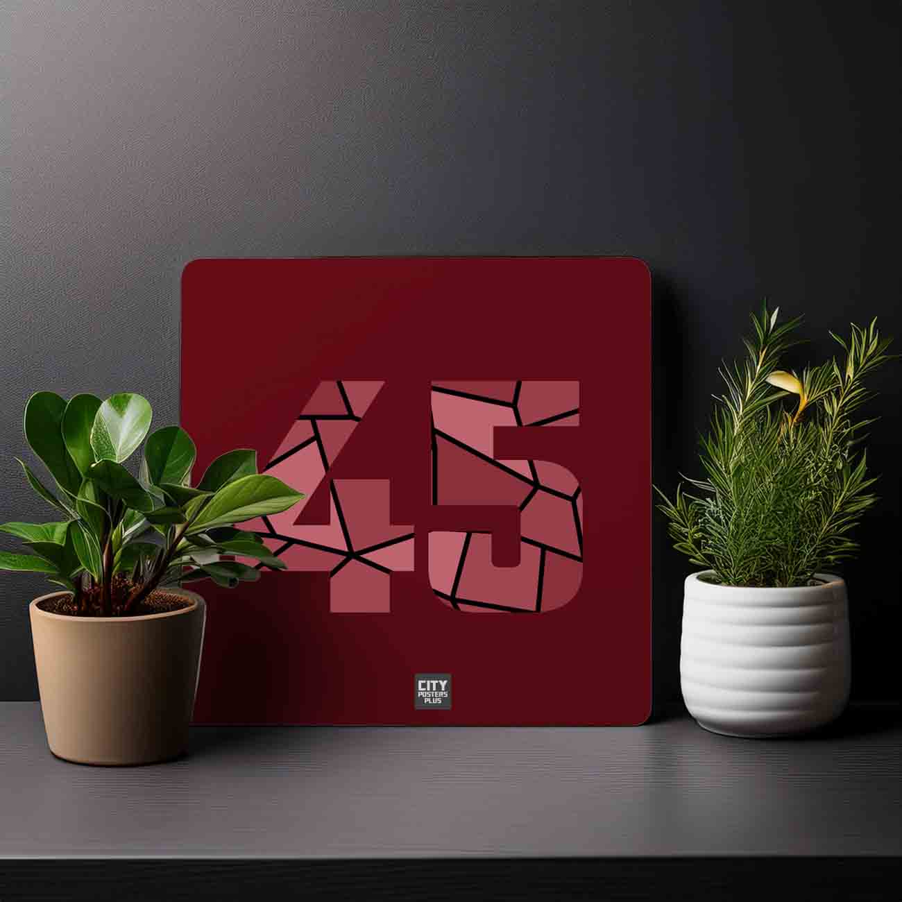 45 Number Mousepad (Maroon)