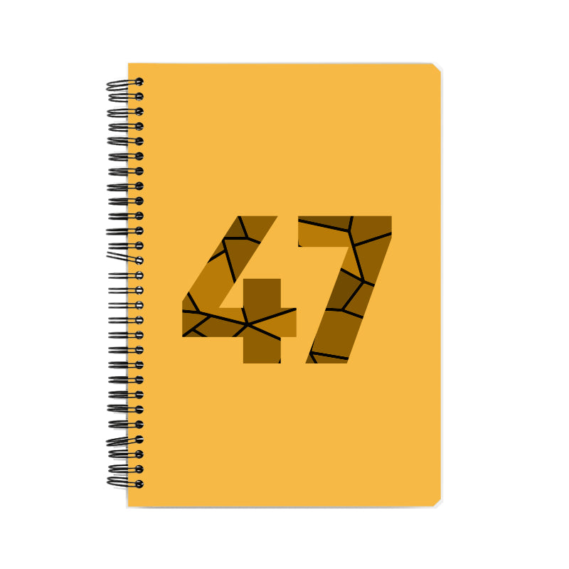 47 Number Notebook (Golden Yellow)