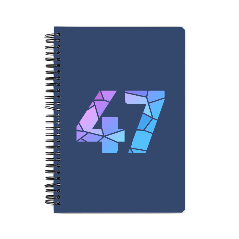 47 Number Notebook (Navy Blue)
