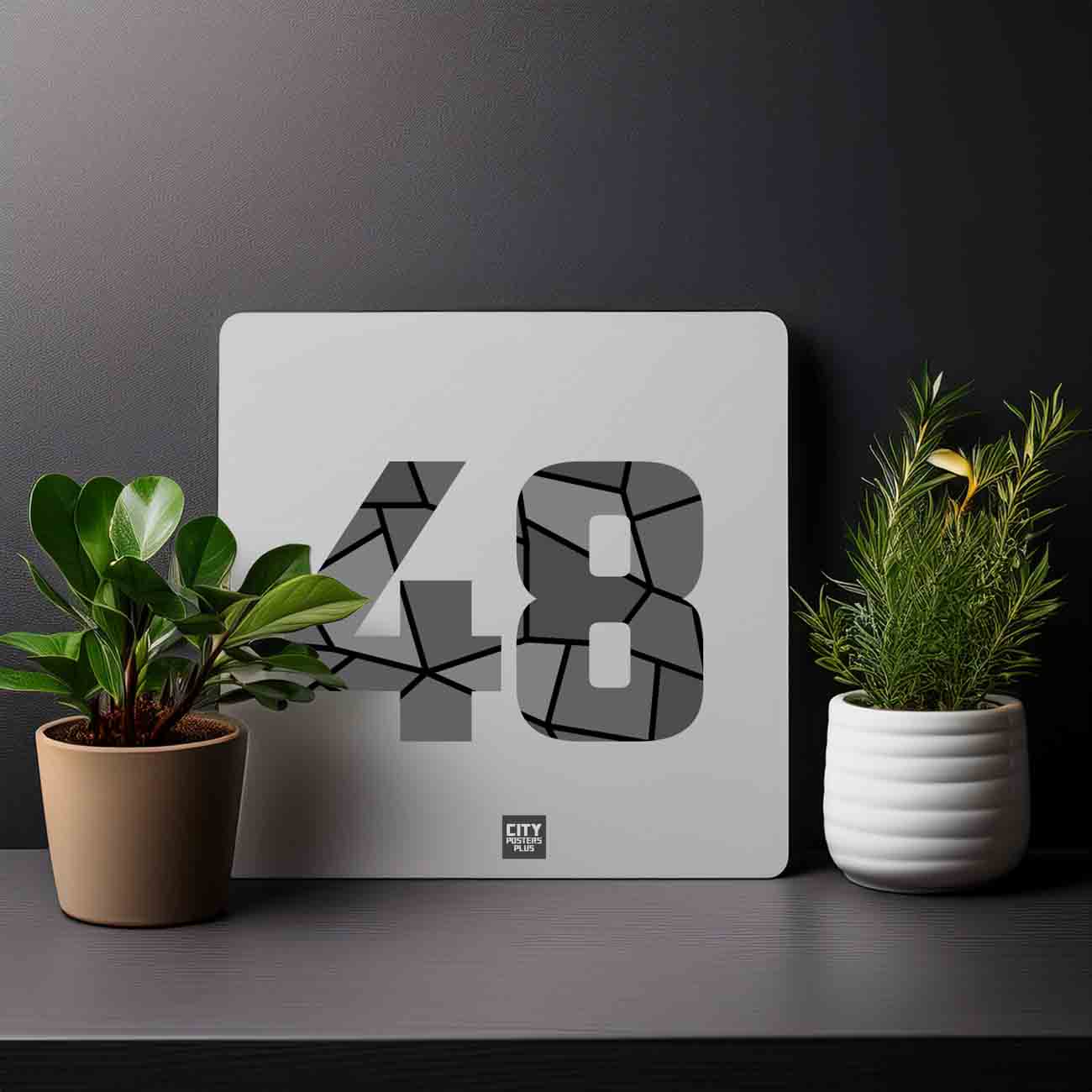 48 Number Mousepad (Melange Grey)