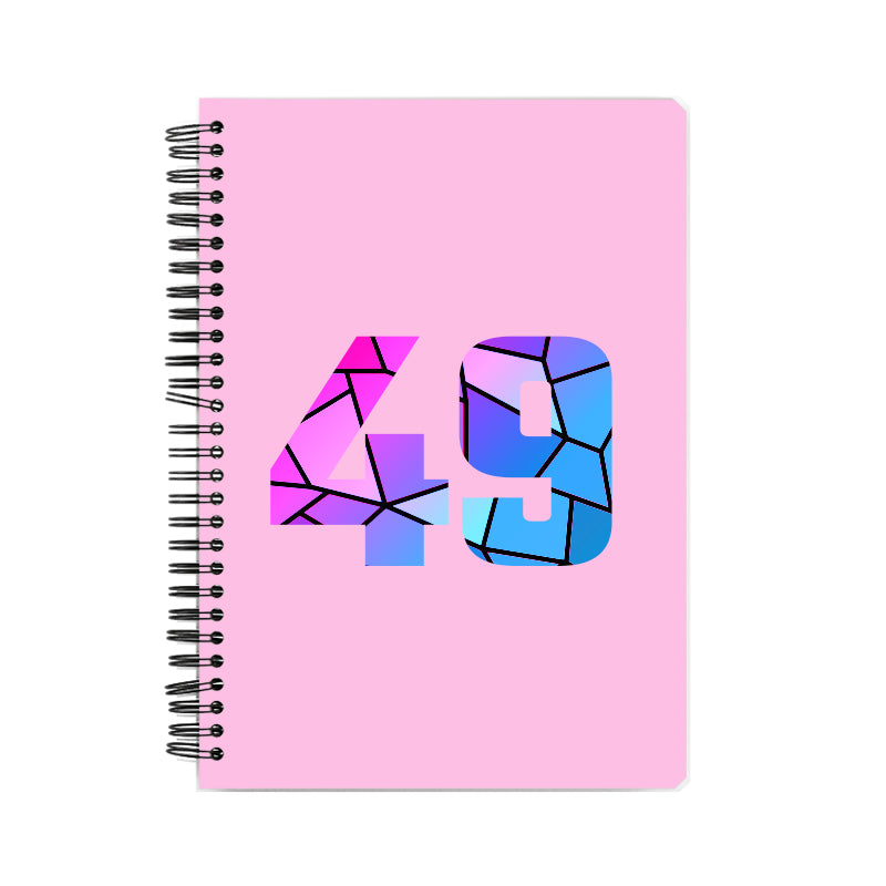 49 Number Notebook (Light Pink)