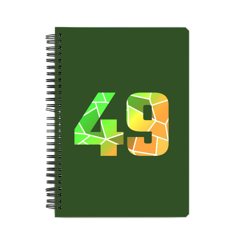 49 Number Notebook (Olive Green)