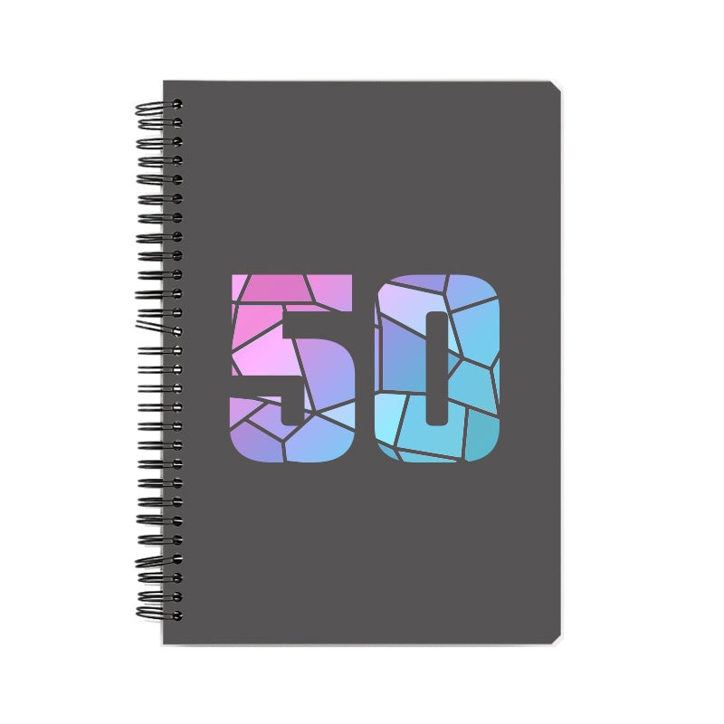 50 Number Notebook (Charcoal Grey)