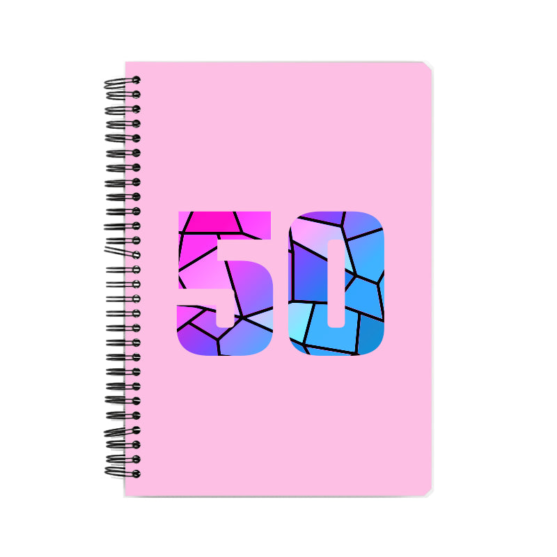 50 Number Notebook (Light Pink)