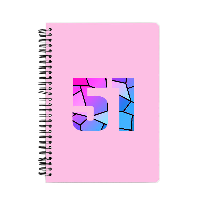 51 Number Notebook (Light Pink)