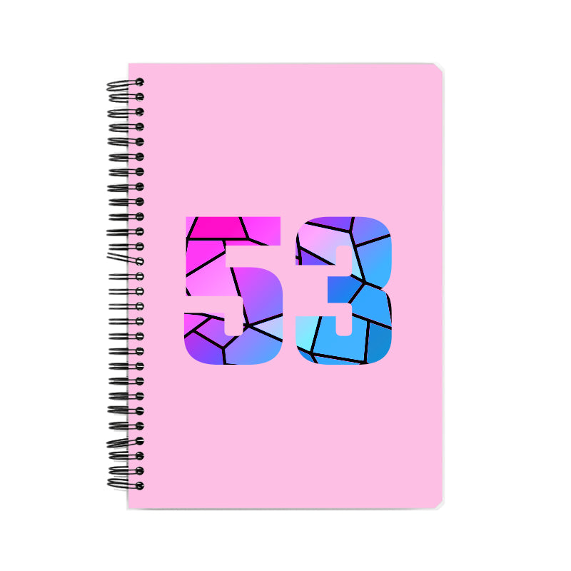 53 Number Notebook (Light Pink)