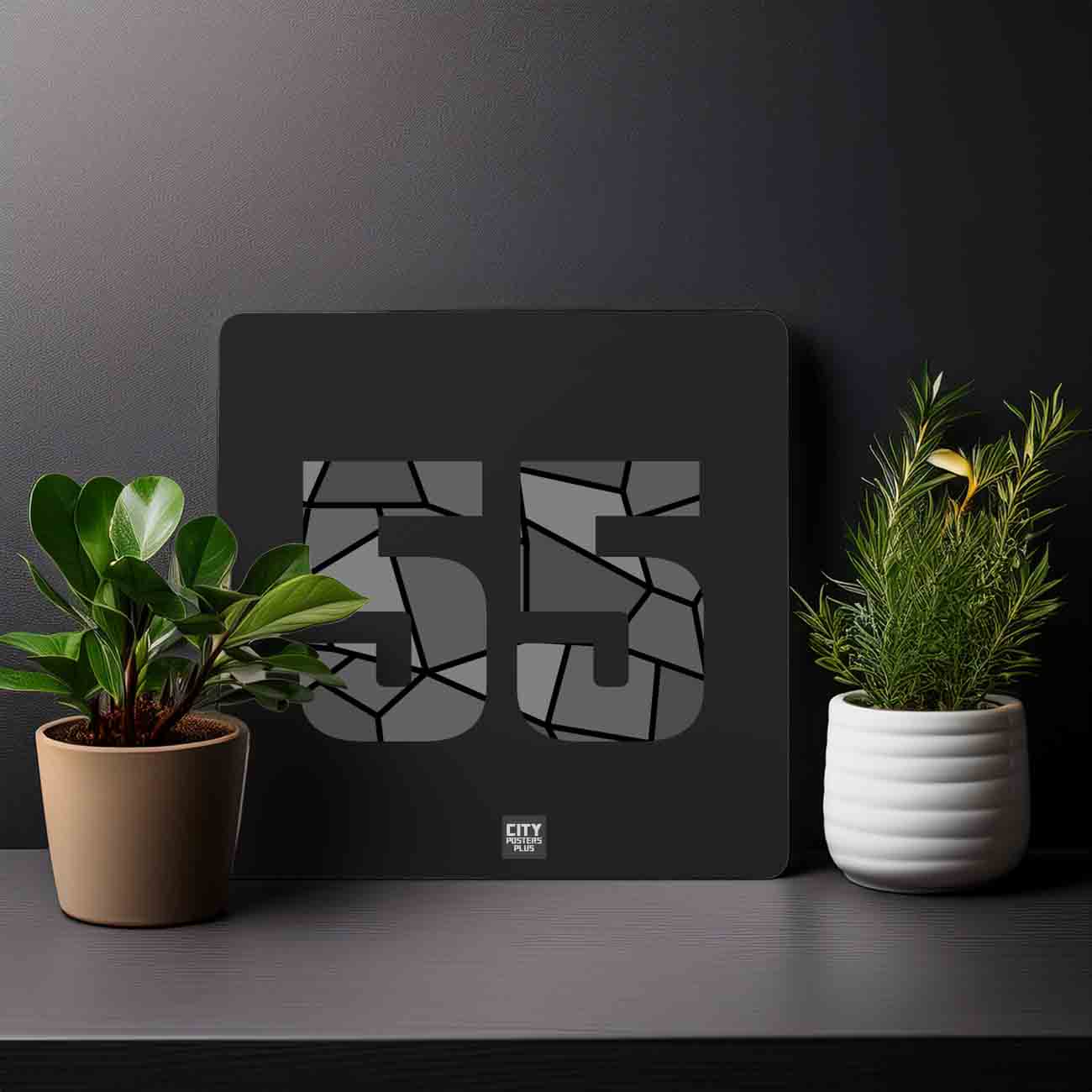 55 Number Mousepad (Black)