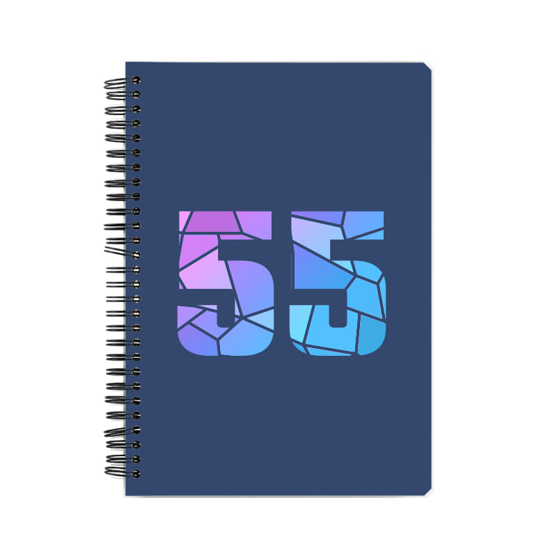 55 Number Notebook (Navy Blue)