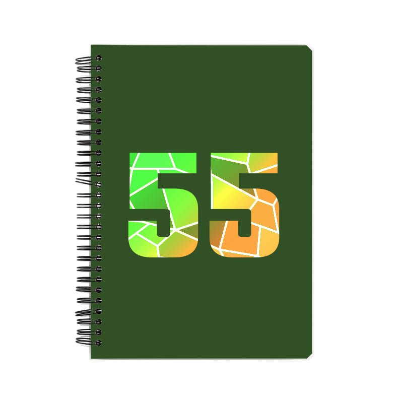 55 Number Notebook (Olive Green)