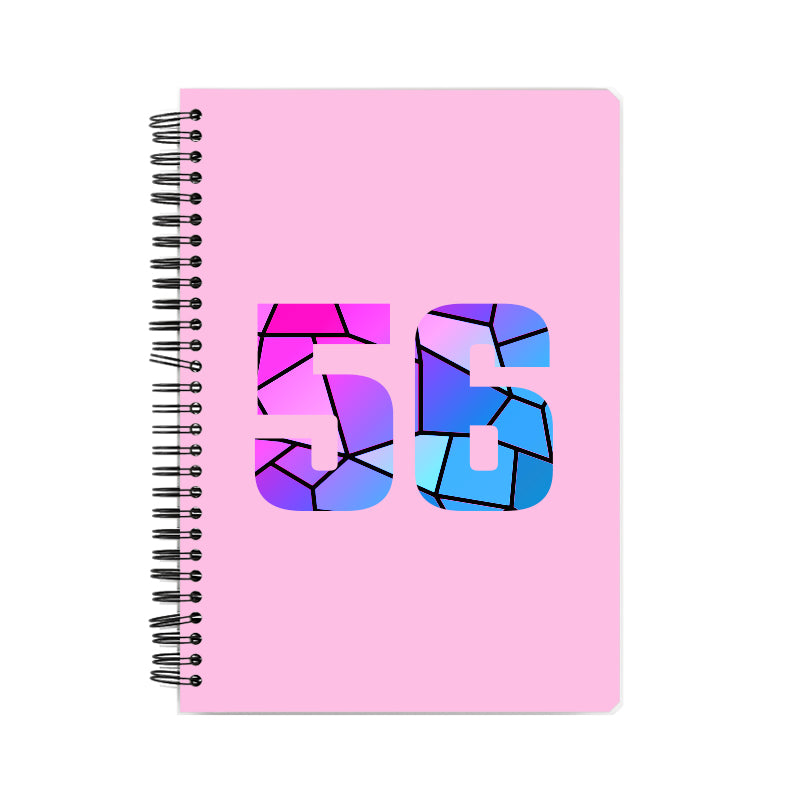 56 Number Notebook (Light Pink)