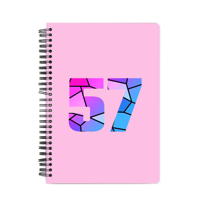 57 Number Notebook (Light Pink)