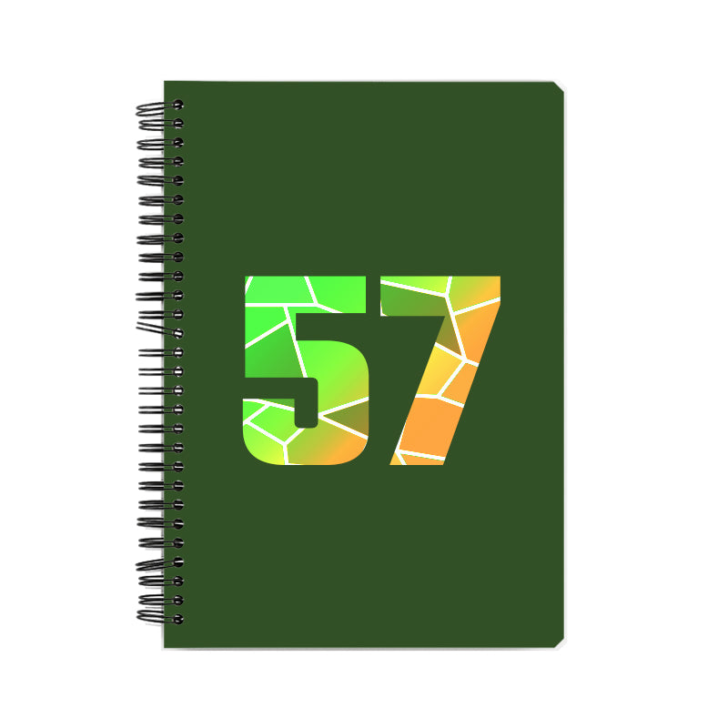 57 Number Notebook (Olive Green)