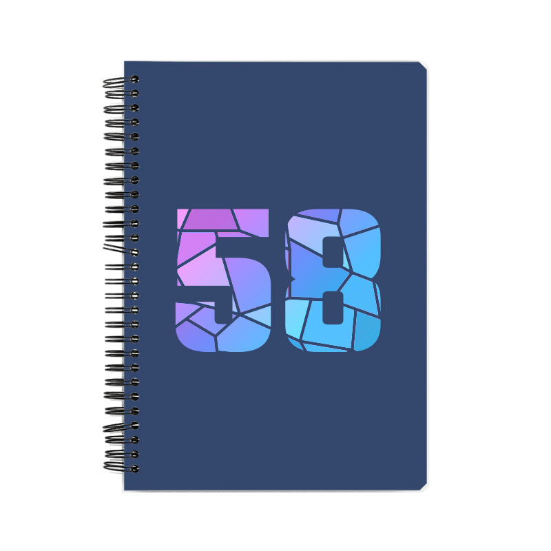 58 Number Notebook (Navy Blue)