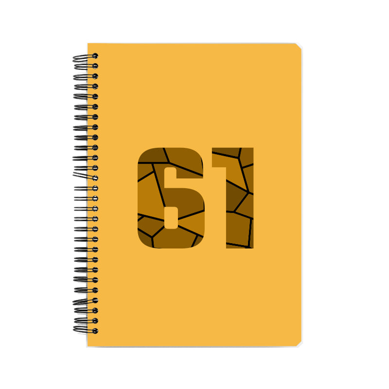 61 Number Notebook (Golden Yellow)