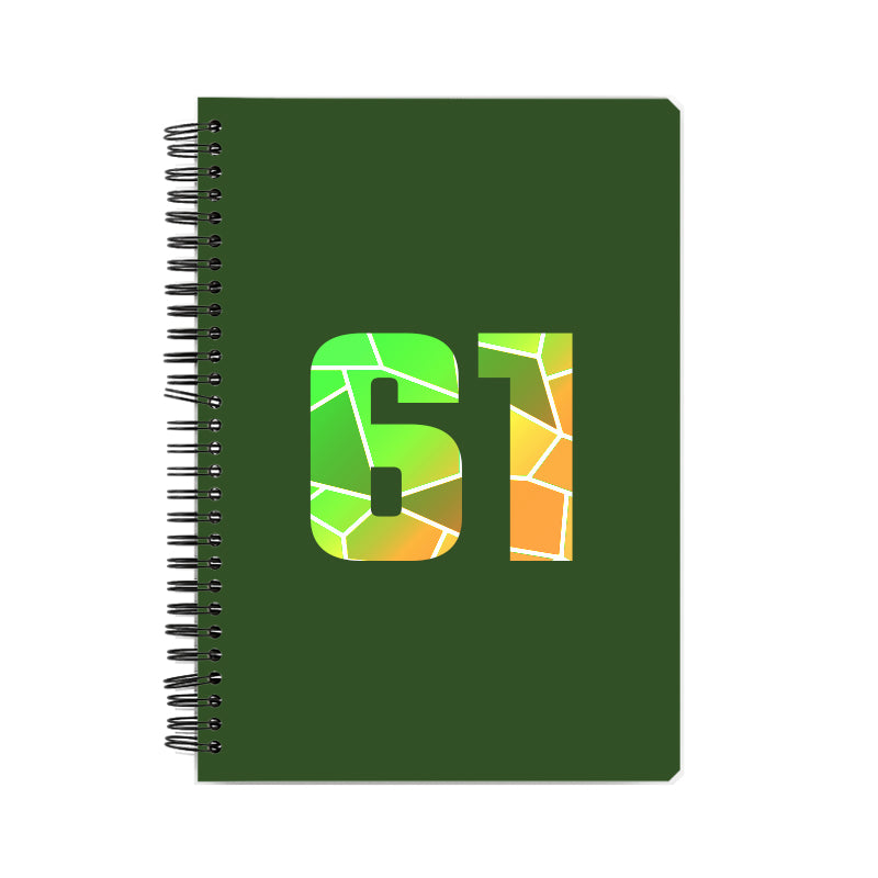 61 Number Notebook (Olive Green)