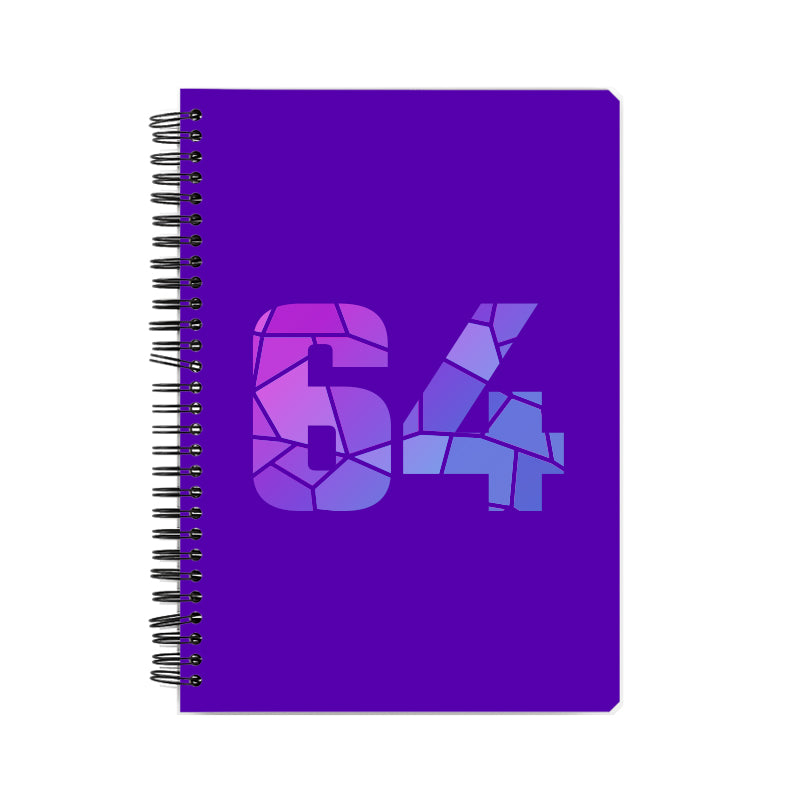 64 Number Notebook (Purple)