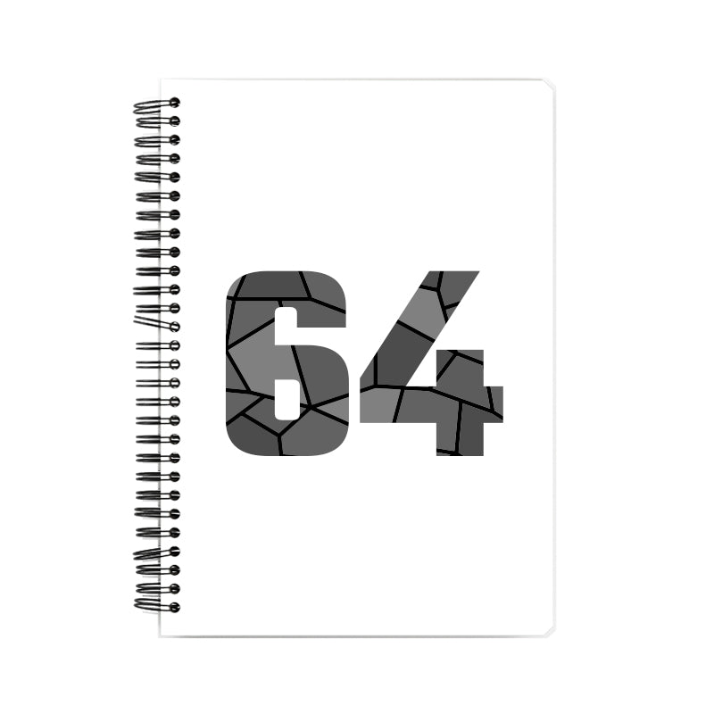 64 Number Notebook (White)