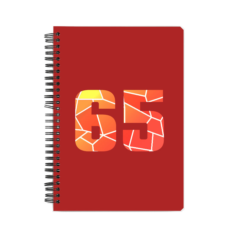65 Number Notebook (Red)